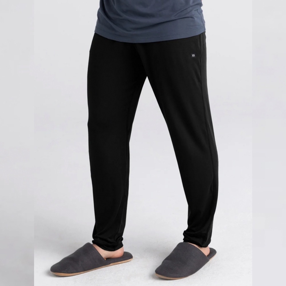 Saxx Mens Sleep Pant Size Medium Snooze Black Drawstring Modal Lounge Joggers